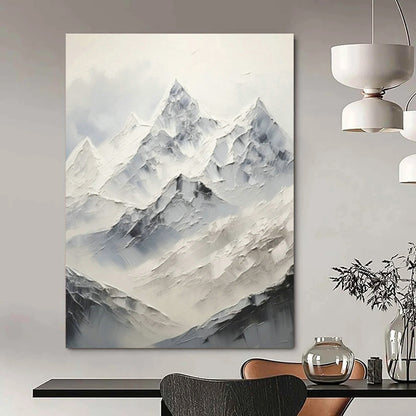 Snow - Mountain Abstract Art for Ski Lodge & Nature - Inspired Home DLZ1255