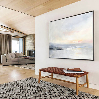 Soft - Toned Sunset Art for Romantic Bedroom & Luxury Spa Lounge SC161