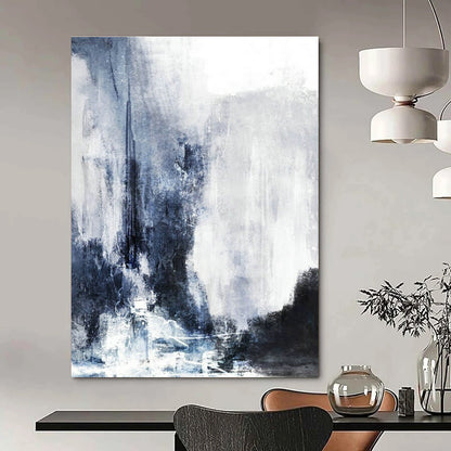 Blue - Gray Abstract Art for Modern Hotel Lobby & Art Gallery Corridor DLZ2037