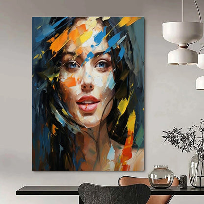 Colorful Woman’s Portrait Art for Fashion - Forward Home Dressing Room & Artistic Makeup Studio DLZ1538