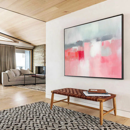 Soft Pink - Toned Abstract Art for Romantic Bedroom & Poetry - Writing Studio SC257