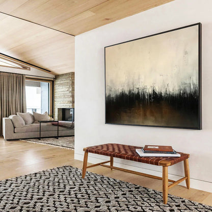 Black - White Gradient Abstract Art for Dramatic Home Theaters DLZ2432