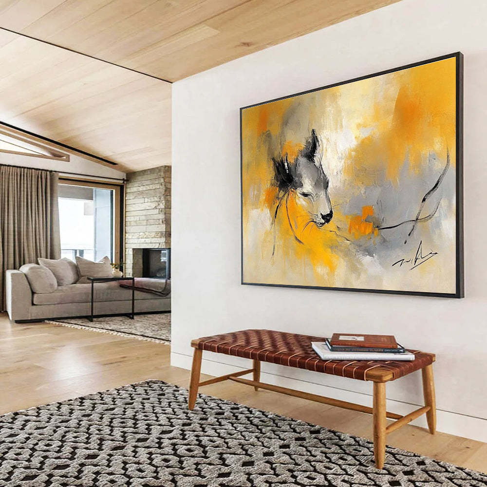 Abstract Animal Portrait Art for Nature - Inspired Nursery & Artistic Pet - Lover’s Home SC335