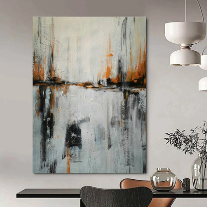 Orange - Black Reflection Abstract Art for Studio & Loft Apartment DLZ0562