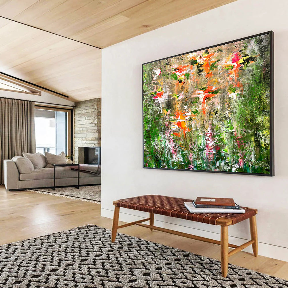 Colorful Flower Field Art for Countryside Bed - and - Breakfast Common Areas DLZ3306