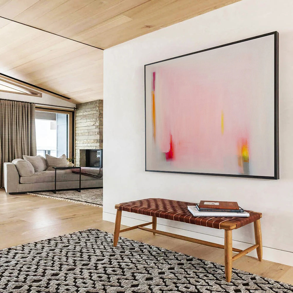 Light - Pink Minimalist Abstract Art for Delicate Guest Rooms DLZ2441