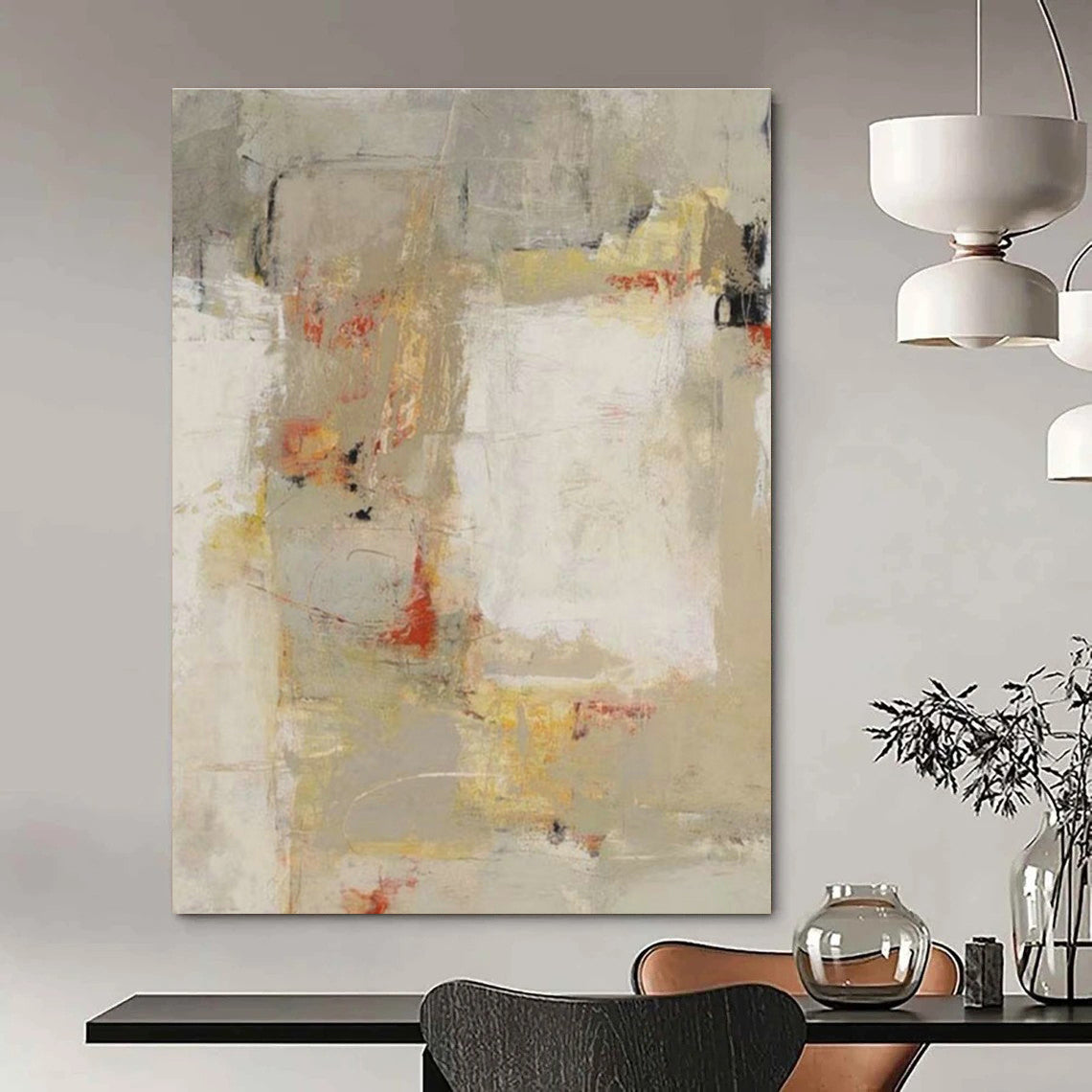 Abstract Neutral - Toned Art for Minimalist Office & Calming Waiting Room DLZ1431