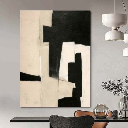 Black - White Geometric Abstract Art for Modern Art Institute & Architectural Firm DLZ1935