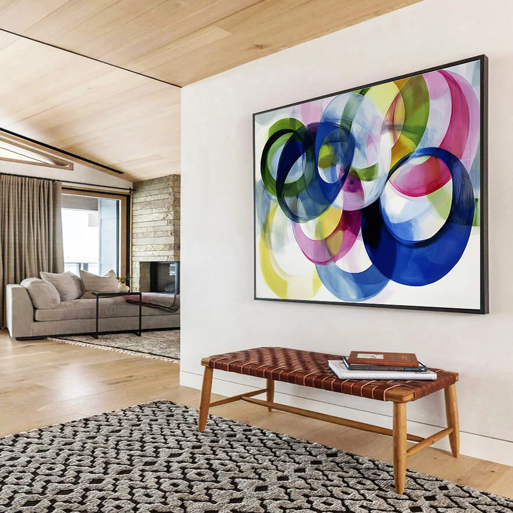 Interlocking Color Rings Art for Fashion Boutique & Art - Loving Home Office SC525
