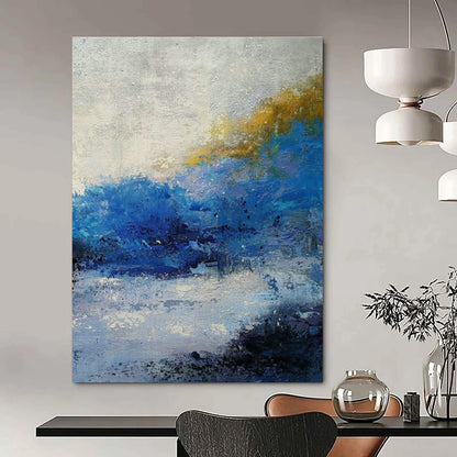 Blue - Tone Landscape Abstract Art for Living Room & Sunroom DLZ0545