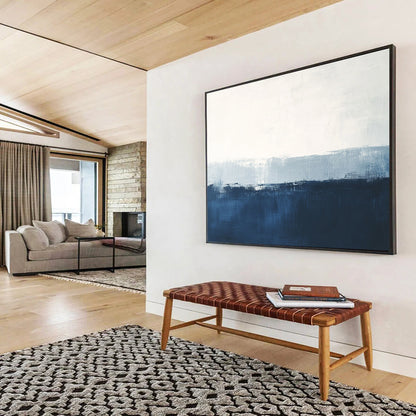 Blue - White Abstract Art for Meditation Space & Minimalist Bedroom SC027