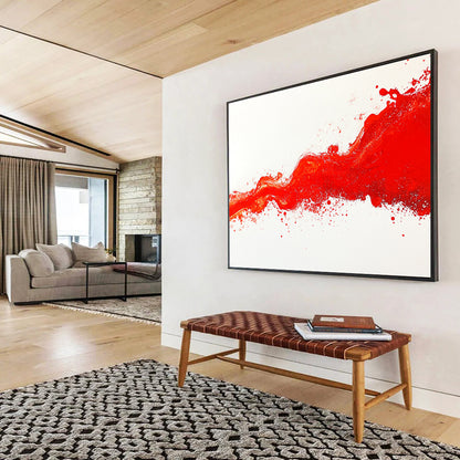 Red Splash Abstract Art for Trendy Nightclub & Bold Art Gallery SC039