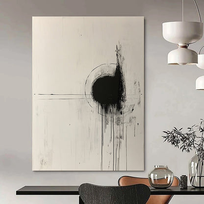 Black and White Drip Abstract for Modern Art Gallery & Edgy Urban Loft STSC568