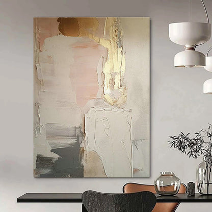 Pink - Gold Textured Art for Feminine Spa Waiting Areas DLZ0130