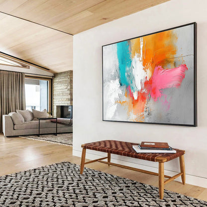 Bold Color Abstract Art for Modern Living Room & Creative Coworking Space SC148