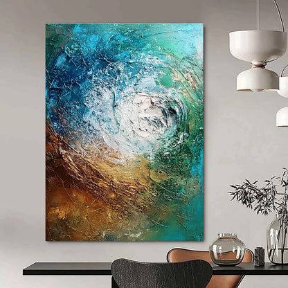 Ocean Swirl Abstract for Coastal Home Office & Spa Waiting Area STSC832