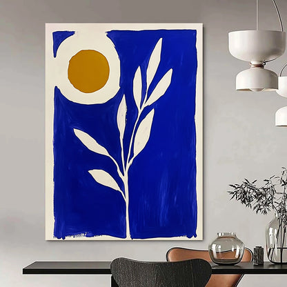 Blue Botanical with White and Gold Circle for Luxury Spa & Bohemian - Chic Bedroom STSC921