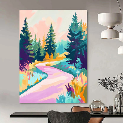 Colorful Forest Path for Bohemian Home Living Room & Creative Art Studio STSC1019