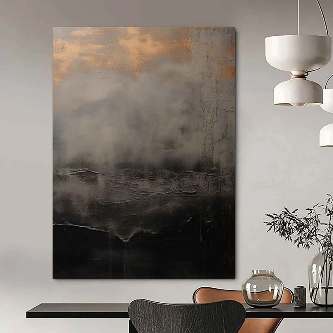 Misty Landscape Art for Luxury Spa & Meditation Room DLZ2362
