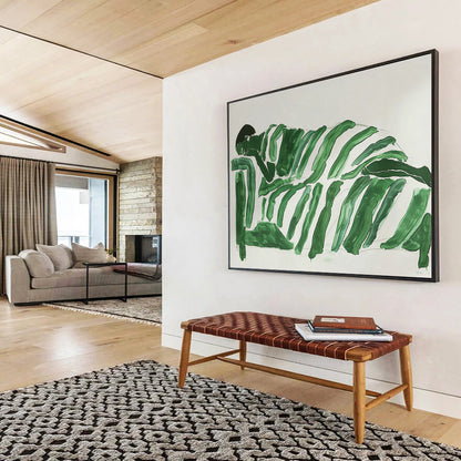 Green Zebra - Stripe Resting Figure Art for Avant - Garde Studio Lounges DLZ2611