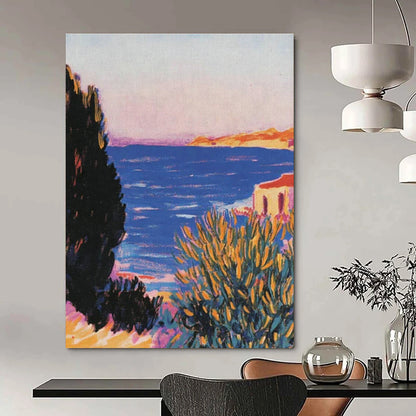 Coastal Landscape Oil Painting for Beachfront Resort & Seaside Art Gallery DLZ1765