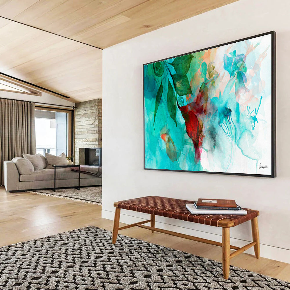 Marine Life Watercolor Art for Beach House Bathroom DLZ2922