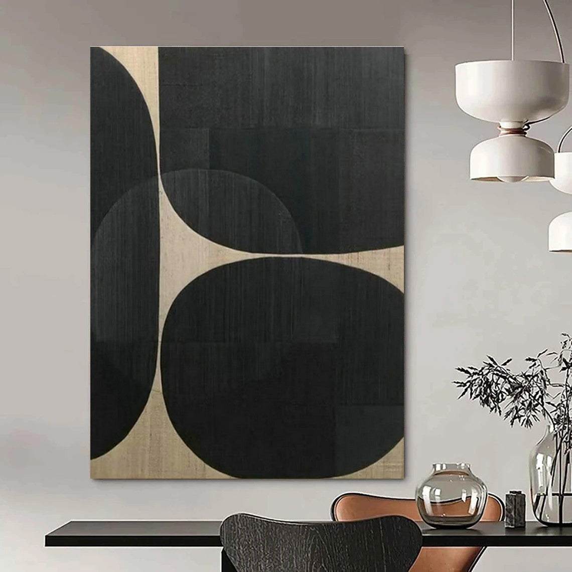 Bold Geometric Shapes Art for Industrial Loft & Modern Art Fair DLZ1436