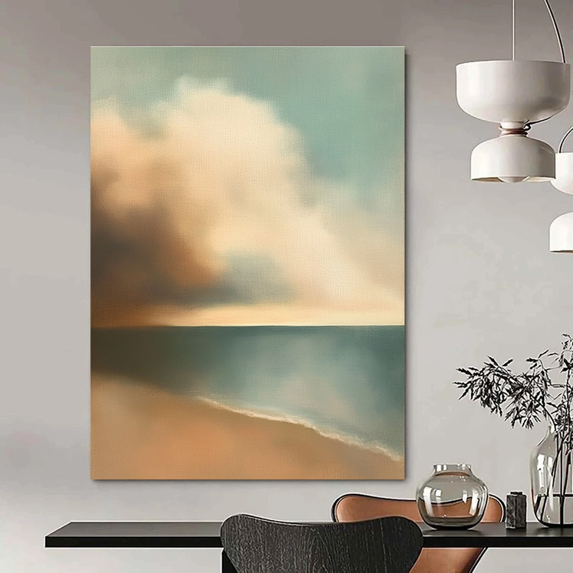 Soft Beach Abstract for Coastal - Themed Home & Relaxing Spa STSC596
