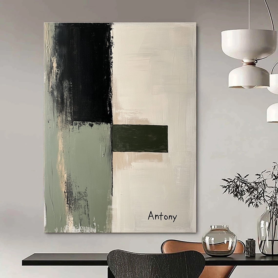 Minimalist Geometric Abstract Art for Office & Living Room STSC730