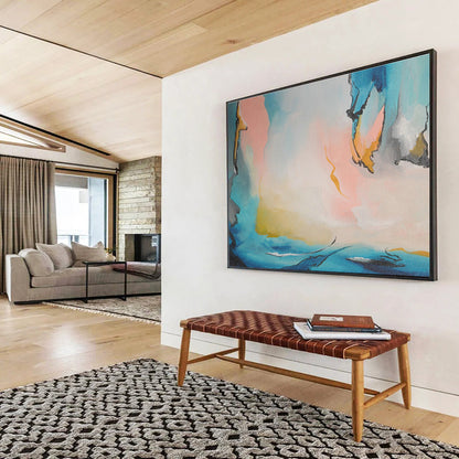 Light - Color Ink - Style Abstract Art for Serene Bedrooms DLZ2405