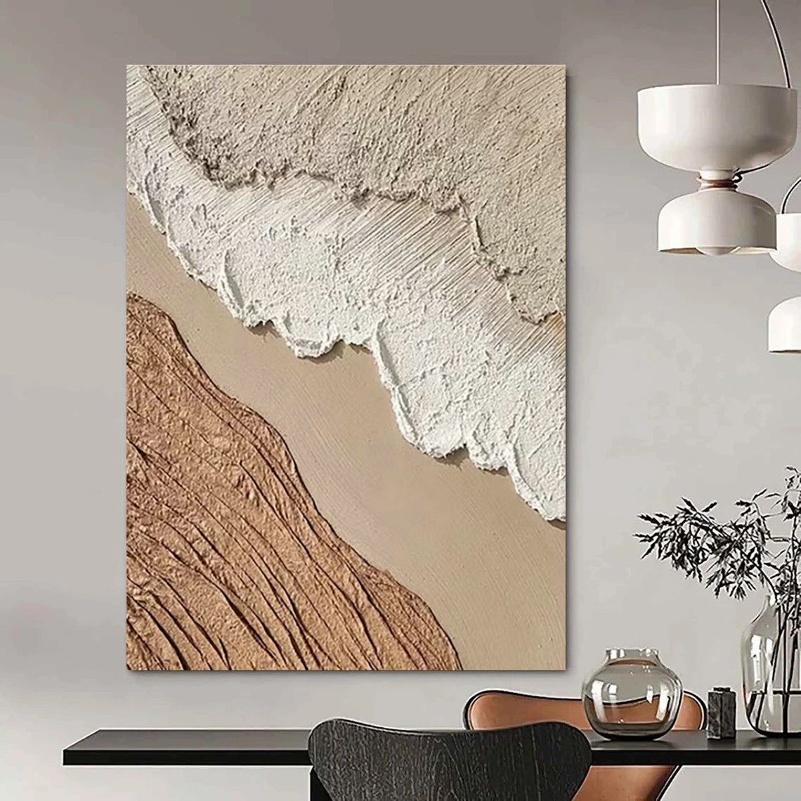 Textured Earth - Tone Art for Rustic Home Kitchen & Eco - Friendly Retail Store DLZ1518