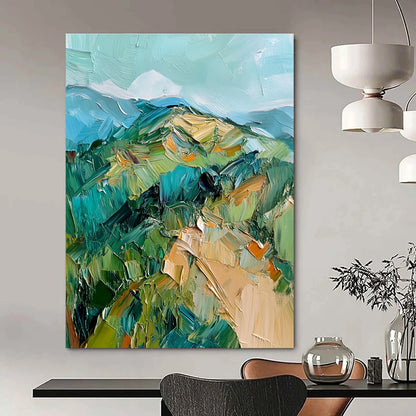 Textured Mountain Landscape for Adventure - Themed Lodge & Nature Art Gallery STSC187