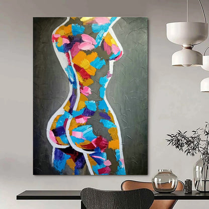 Colorful Female Figure Art for Modern Boudoir & Art Gallery Exhibition DLZ2108