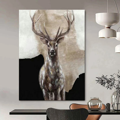 Majestic Stag Portrait for Rustic Lodge & Wildlife - Themed Office DLZ2162
