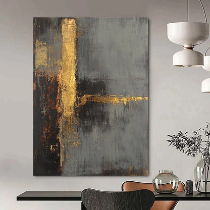 Grey and Gold Minimalist Abstract for Luxury Spa & Modern Home Library STSC418