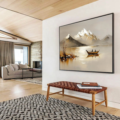 Peaceful Landscape Art for Alpine Chalet & Yoga Retreat SC608