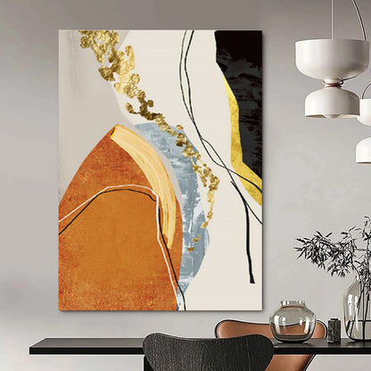Gold and Colorful Abstract Art for Creative Studio & Glamorous Event Space DLZ2215