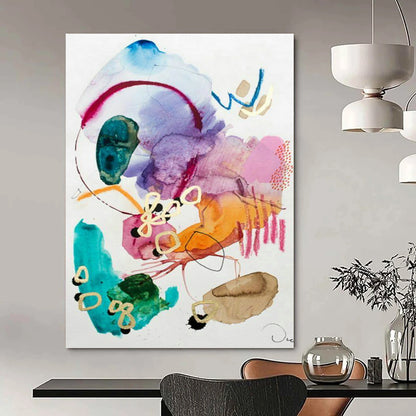 Watercolor Abstract Art for Spa Wellness Center Relaxation Rooms DLZ0178