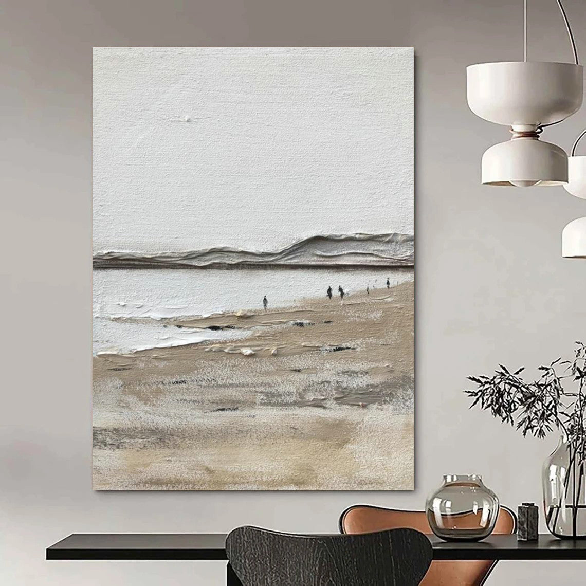 Beach Scene Abstract Art for Coastal Home & Beachfront Restaurant DLZ2374