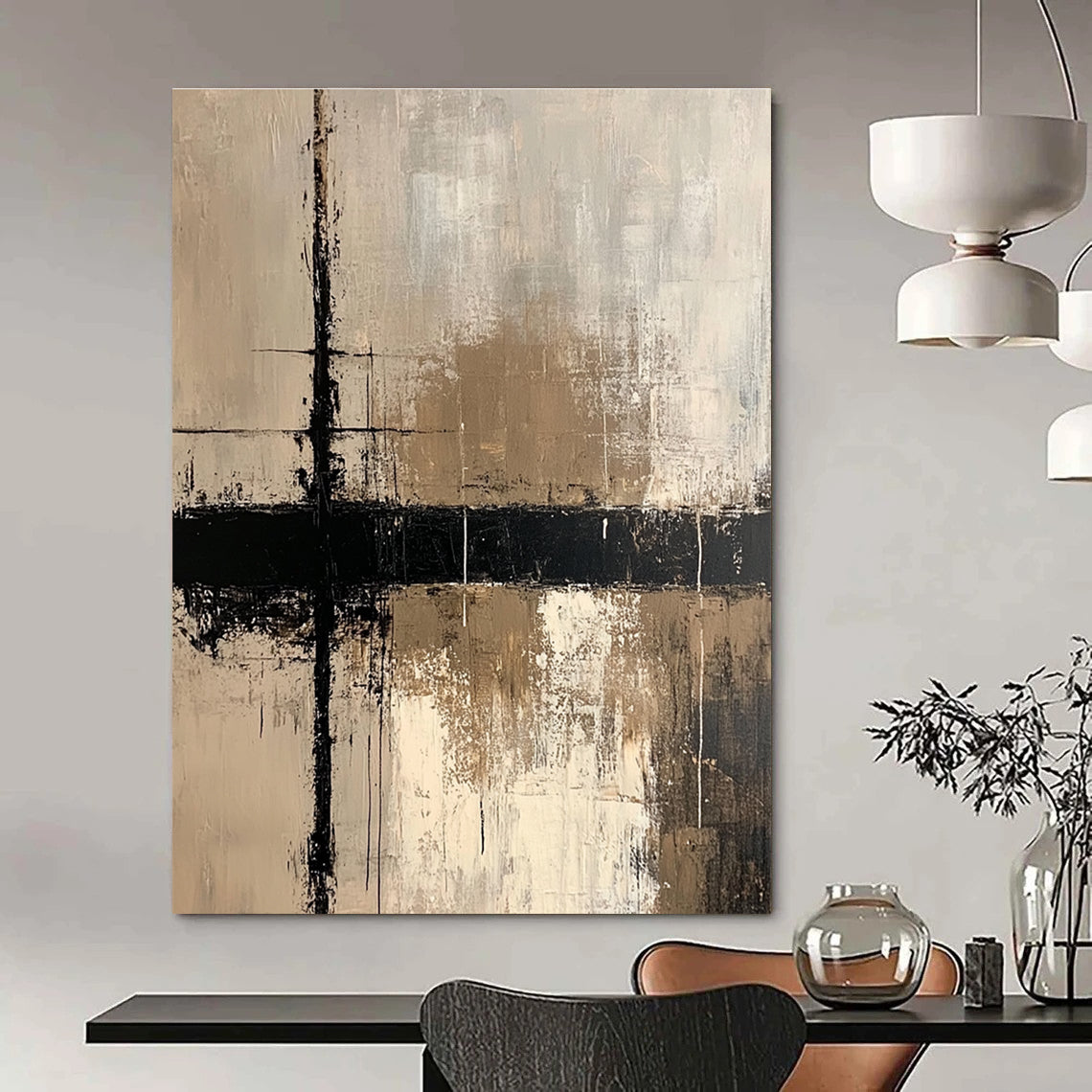 Textured Neutral Abstract for Creative Studio & Rustic - Modern Home STSC437