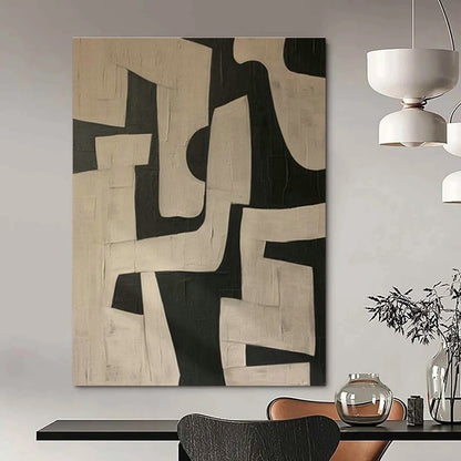Black - White Geometric Art for Modern Office Conference Room Accents DLZ0204