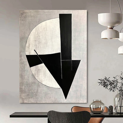 Geometric Abstract in Grey Art for Minimalist Office & Contemporary Art Gallery STSC1112