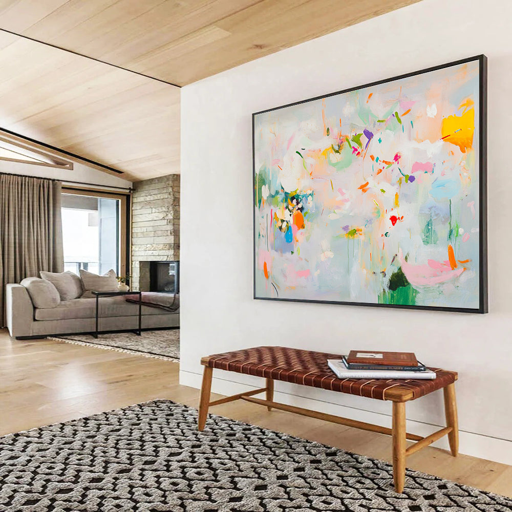 Vivid Abstract Flowers Art for Garden - Themed Restaurant & Art Gallery SC384