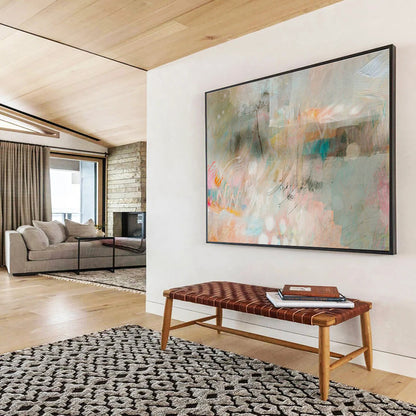 Light - Color Hazy Abstract Art for Spa Retreat Waiting Areas DLZ2587