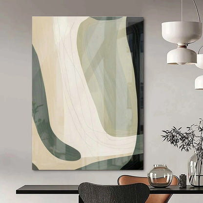 Minimalist Light Brown Abstract Art for Nordic - Style Home & Art - Focused Café DLZ1960