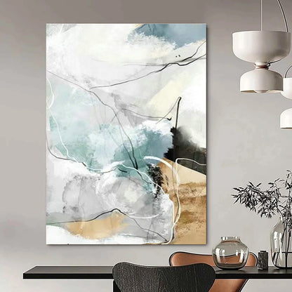 Pastel Line Abstract Art for Scandinavian Nursery & Light - Filled Café DLZ1344