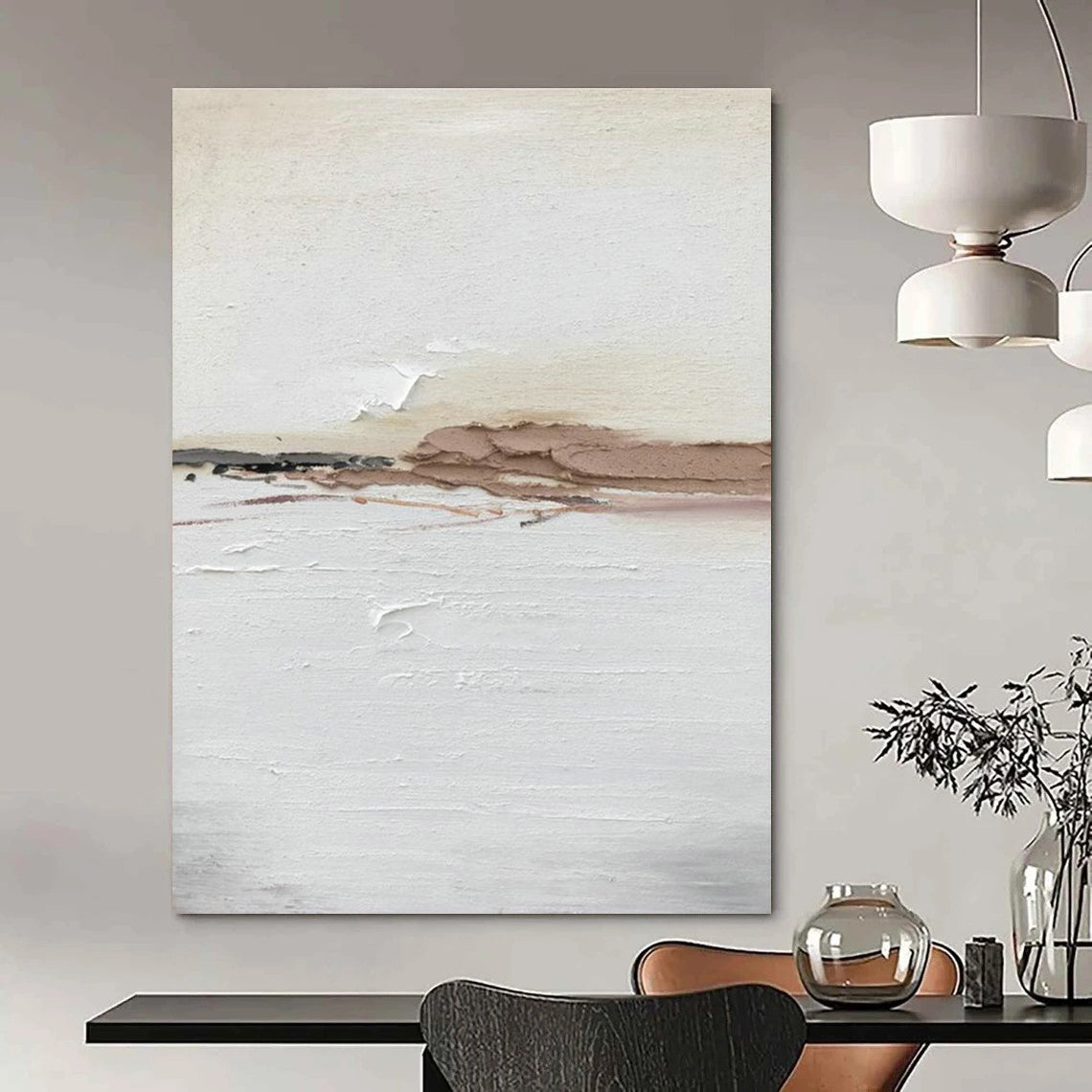 Earth - Toned Abstract Landscape Art for Rustic Home & Art - Loving Café DLZ2378