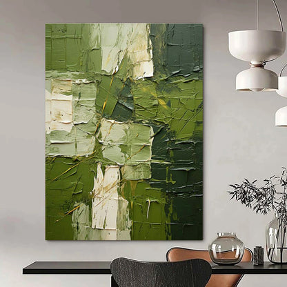 Green Textured Art for Eco - Friendly Home Living Rooms DLZ0283