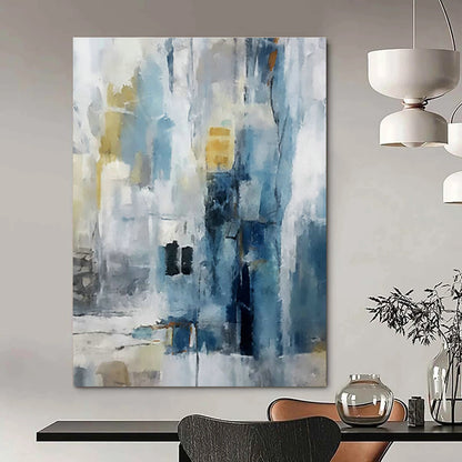 Blue - Yellow Abstract Architecture Art for City Hotel & Architectural Studio DLZ0668