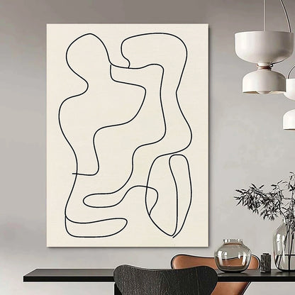 Abstract Line Forms Art for Modern Studio Apartment & Art Gallery Corridor STSC121